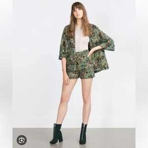 Zara tapestry woven high waisted shorts